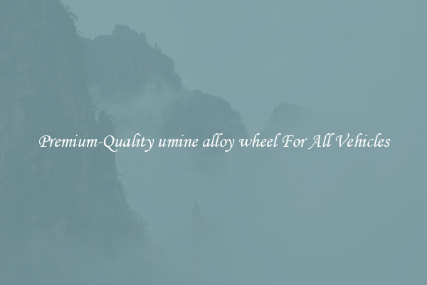 Premium-Quality umine alloy wheel For All Vehicles