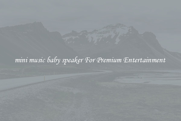mini music baby speaker For Premium Entertainment 