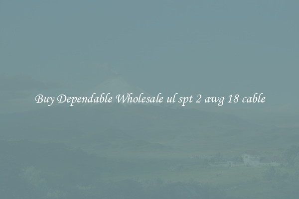 Buy Dependable Wholesale ul spt 2 awg 18 cable