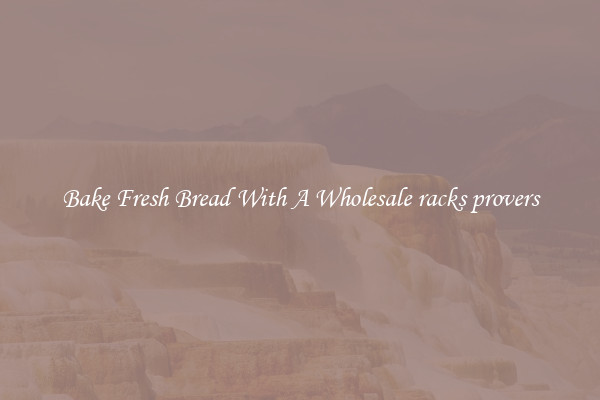Bake Fresh Bread With A Wholesale racks provers