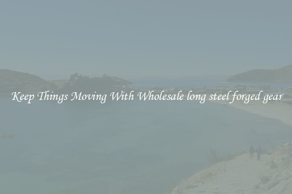 Keep Things Moving With Wholesale long steel forged gear