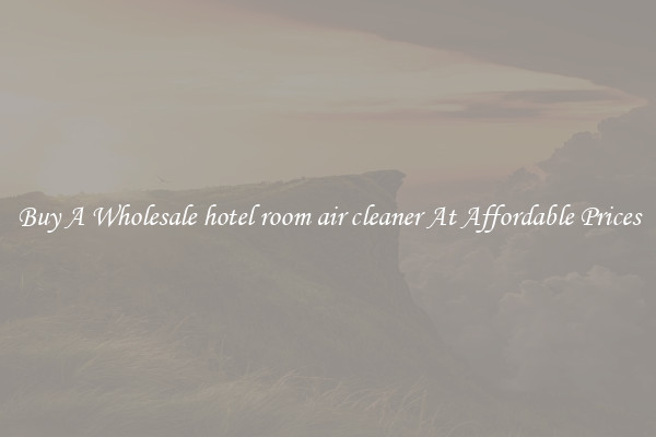 Buy A Wholesale hotel room air cleaner At Affordable Prices