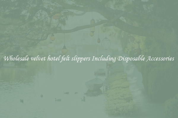 Wholesale velvet hotel felt slippers Including Disposable Accessories 