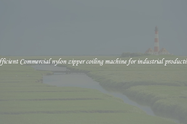 Efficient Commercial nylon zipper coiling machine for industrial production