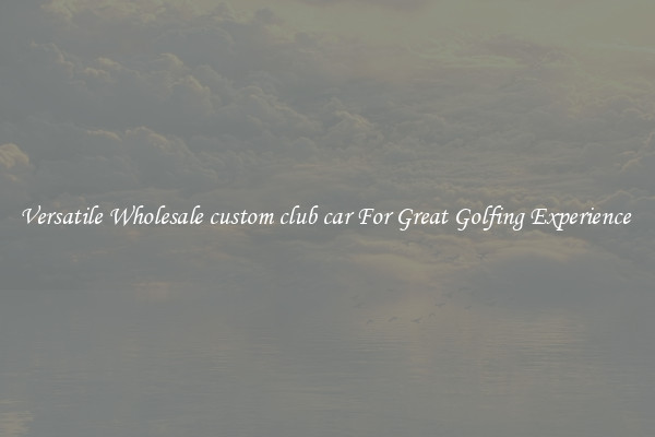 Versatile Wholesale custom club car For Great Golfing Experience 