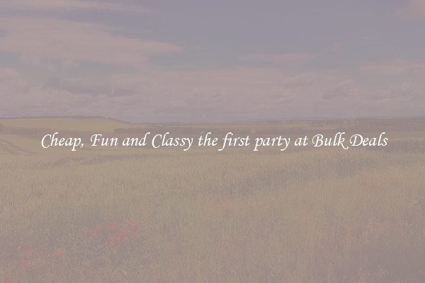 Cheap, Fun and Classy the first party at Bulk Deals