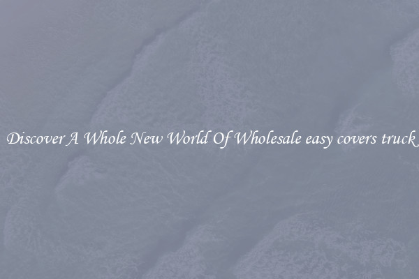 Discover A Whole New World Of Wholesale easy covers truck