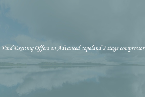 Find Exciting Offers on Advanced copeland 2 stage compressor
