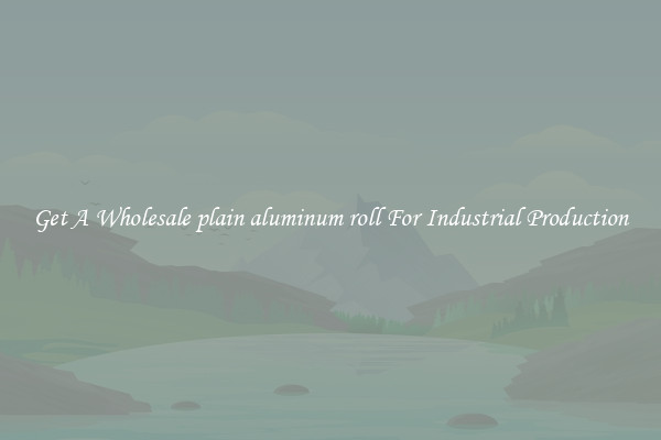 Get A Wholesale plain aluminum roll For Industrial Production
